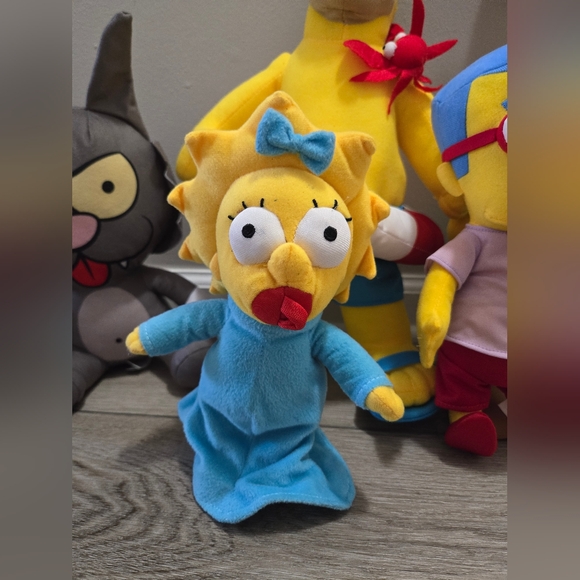 Simpsons Lot of 5 Plush Homer Scratchy Maggie Sideshow Bob and Milhouse Collect - Picture 7 of 15